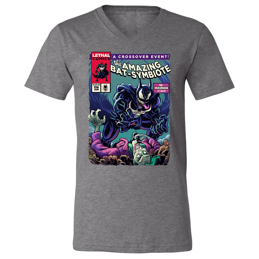 Unisex V-Neck T-Shirt - L9UWQ1BH - Deep Heather - 13