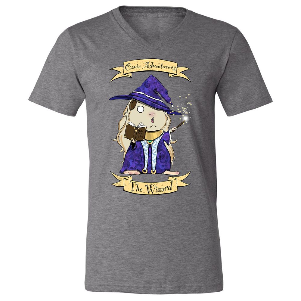 Unisex V-Neck T-Shirt - 37GC34YU - Deep Heather - 13