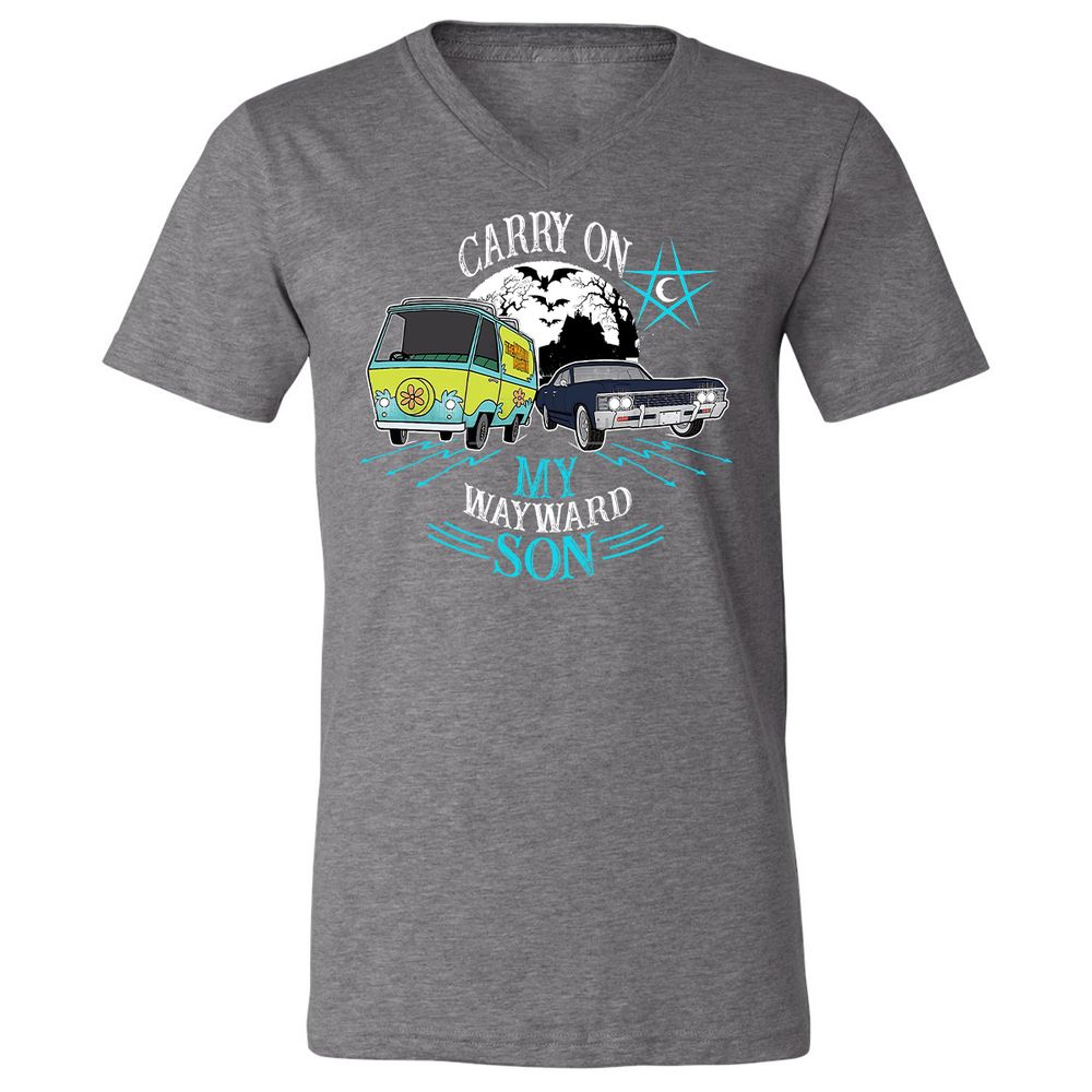Unisex V-Neck T-Shirt - TZZBD337 - Deep Heather - 13