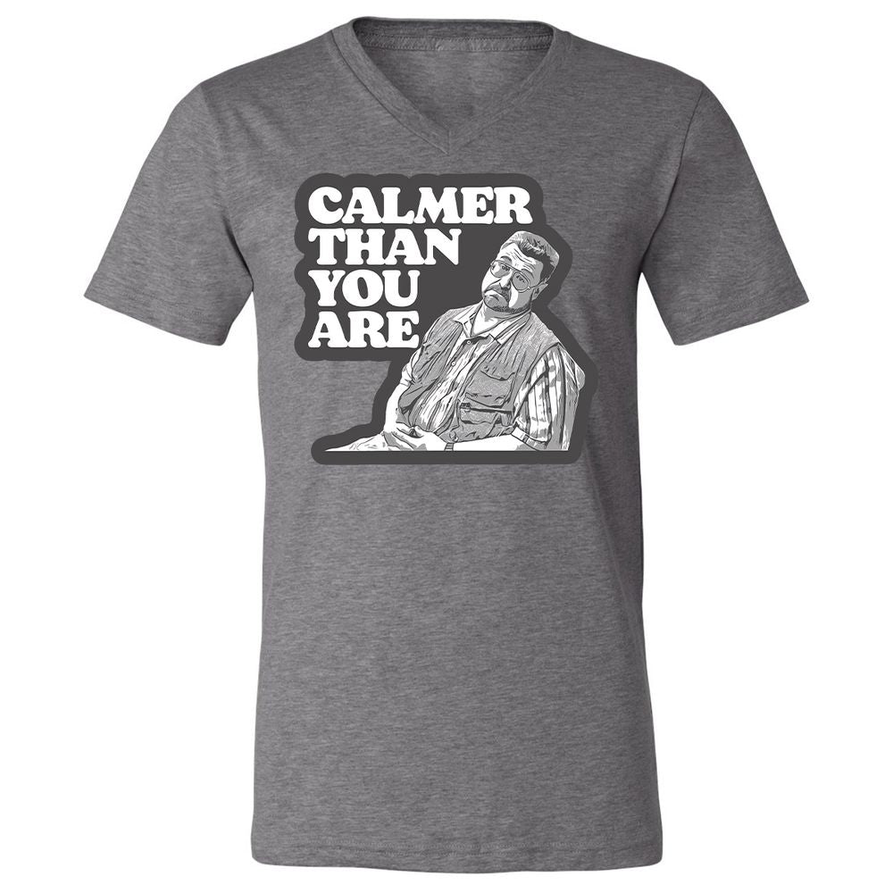 Unisex V-Neck T-Shirt - VKR9JJUW - Deep Heather - 13