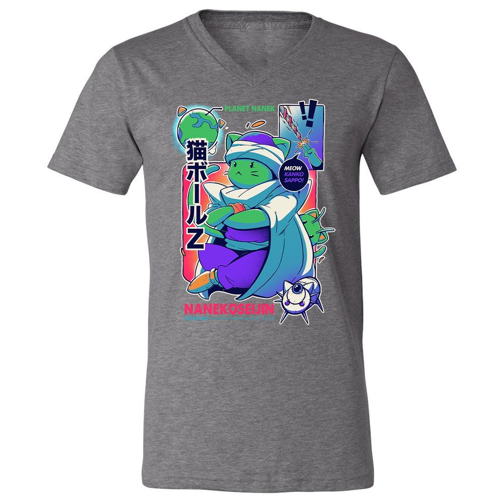 Unisex V-Neck T-Shirt - EX1VDTJV - Deep Heather - 13