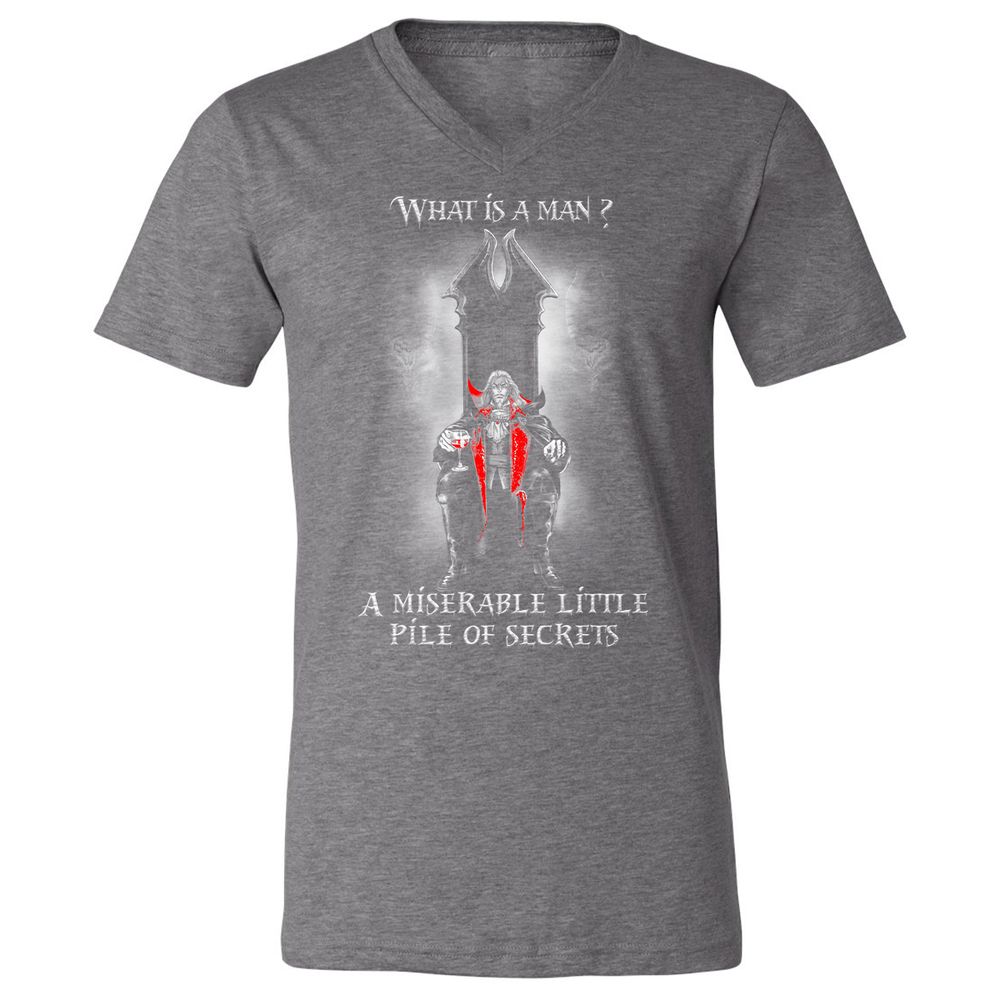 Unisex V-Neck T-Shirt - V26AQM6W - Deep Heather - 13
