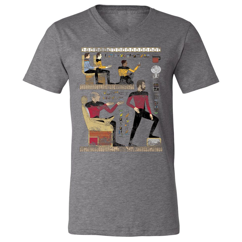 Unisex V-Neck T-Shirt - YCRNV8SV - Deep Heather - 13