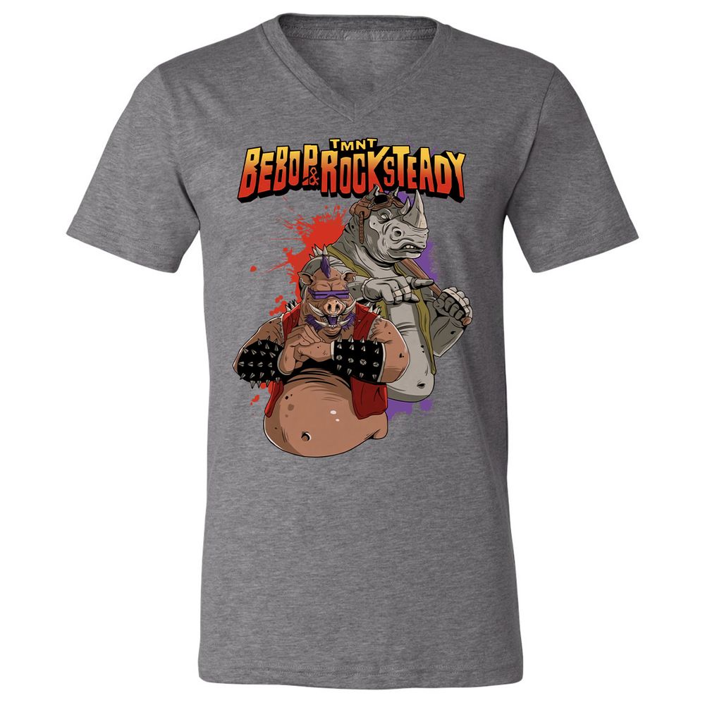 Unisex V-Neck T-Shirt - BVD34VAQ - Deep Heather - 13