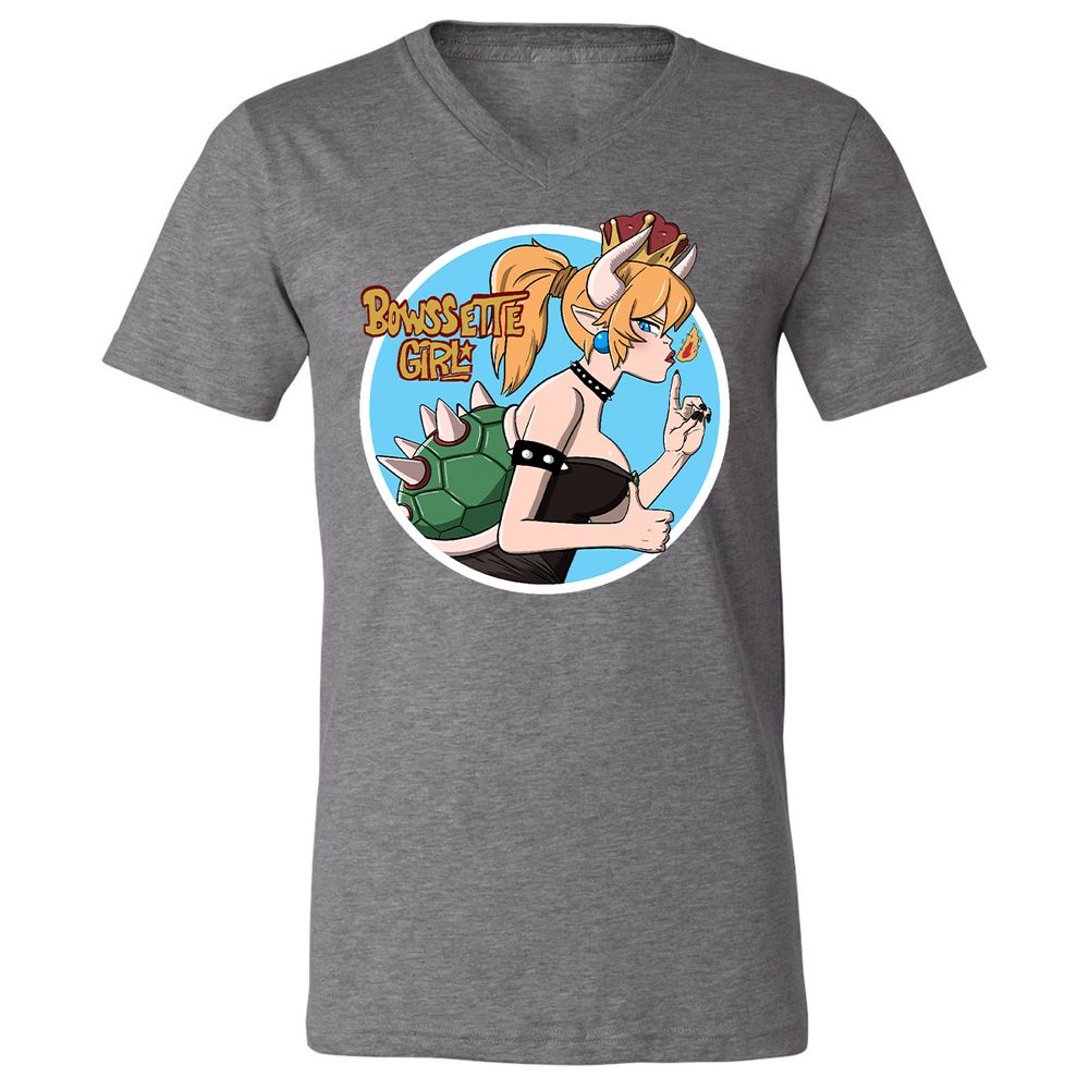 Unisex V-Neck T-Shirt - CZNTBE2B - Deep Heather - 13