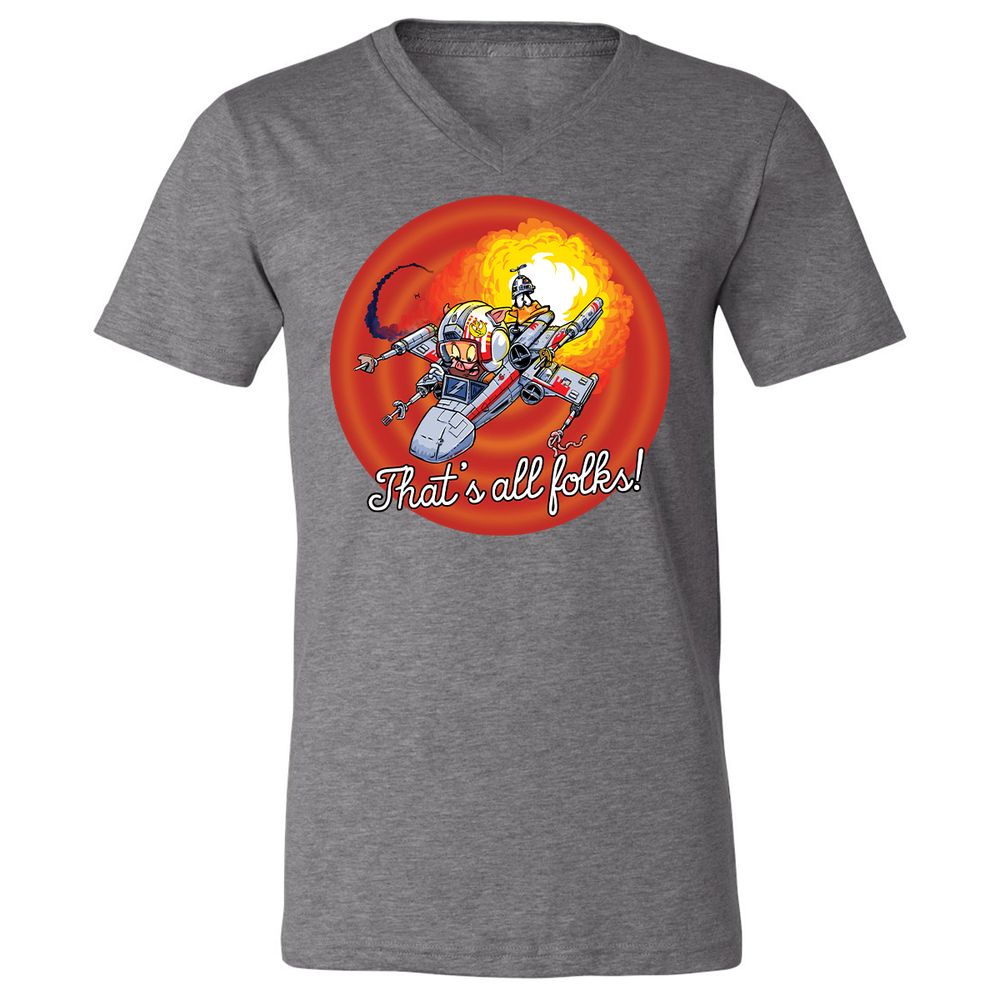 Unisex V-Neck T-Shirt - MYXKK9KA - Deep Heather - 13