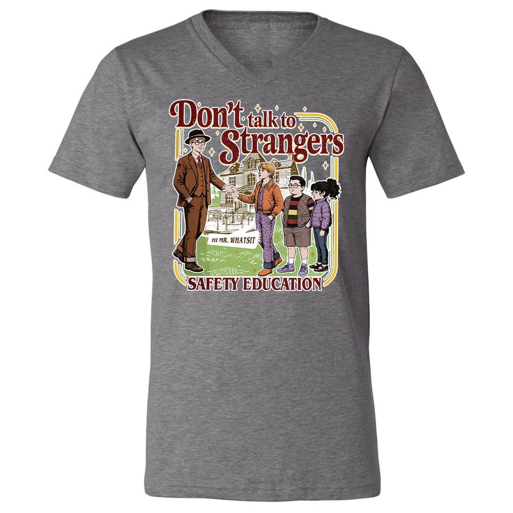 Unisex V-Neck T-Shirt - TQCDD7PT - Deep Heather - 13