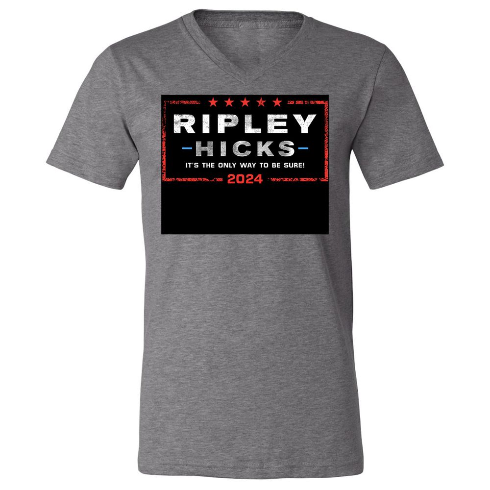 Unisex V-Neck T-Shirt - F7C5NE65 - Deep Heather - 13