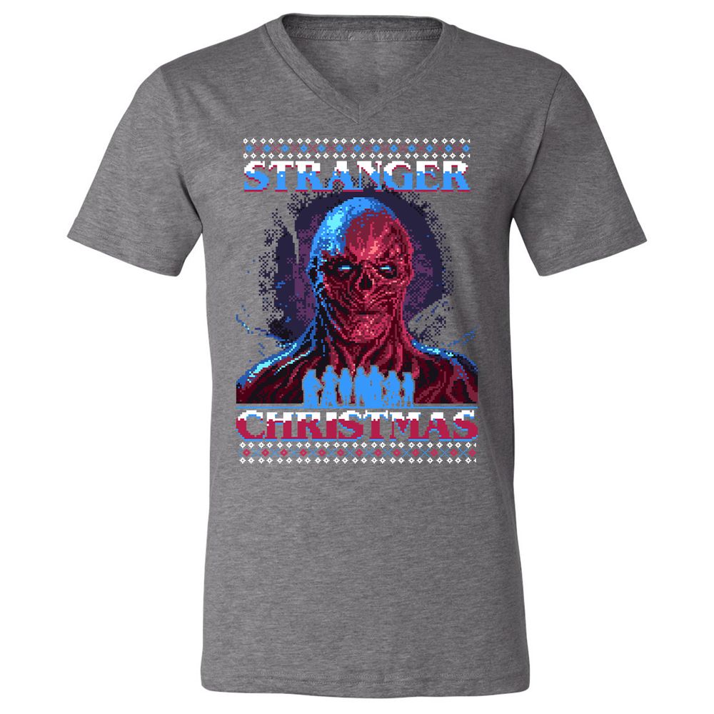 Unisex V-Neck T-Shirt - Y43QEJYS - Deep Heather - 13