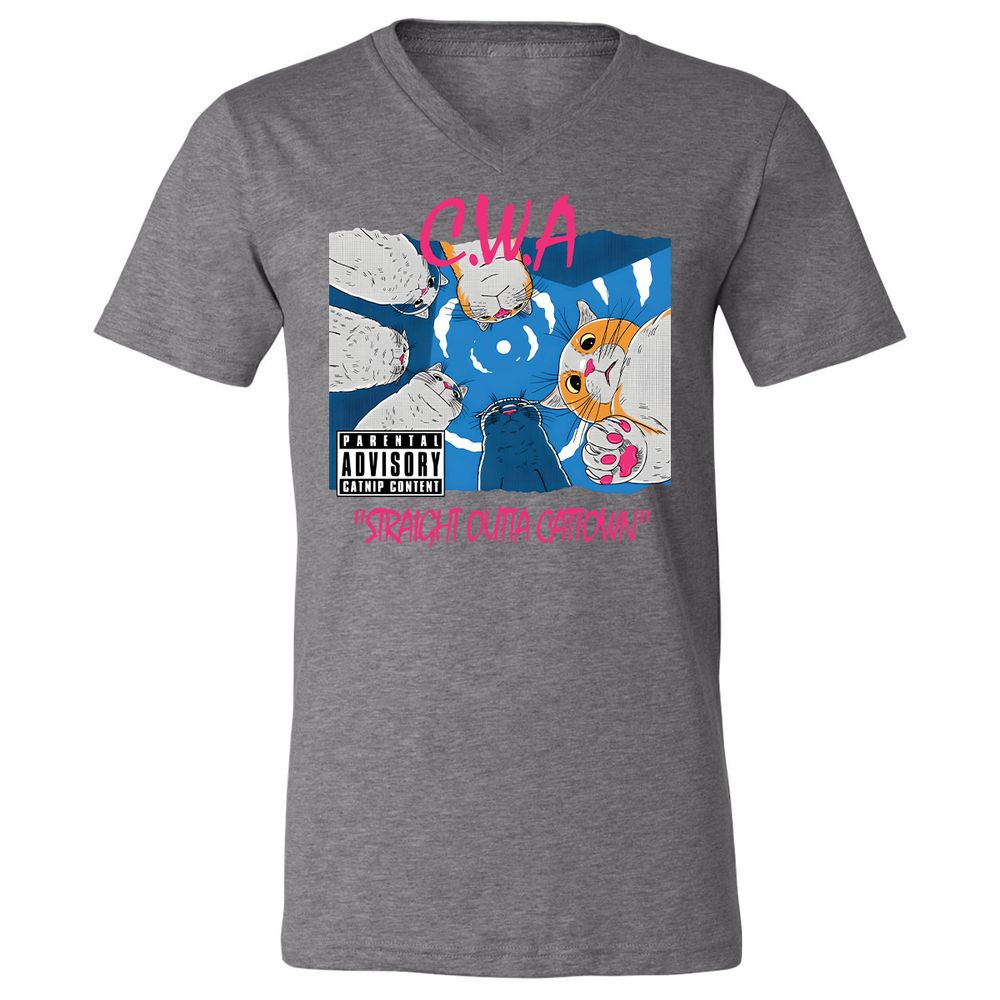 Unisex V-Neck T-Shirt - BUZ3KRRZ - Deep Heather - 13