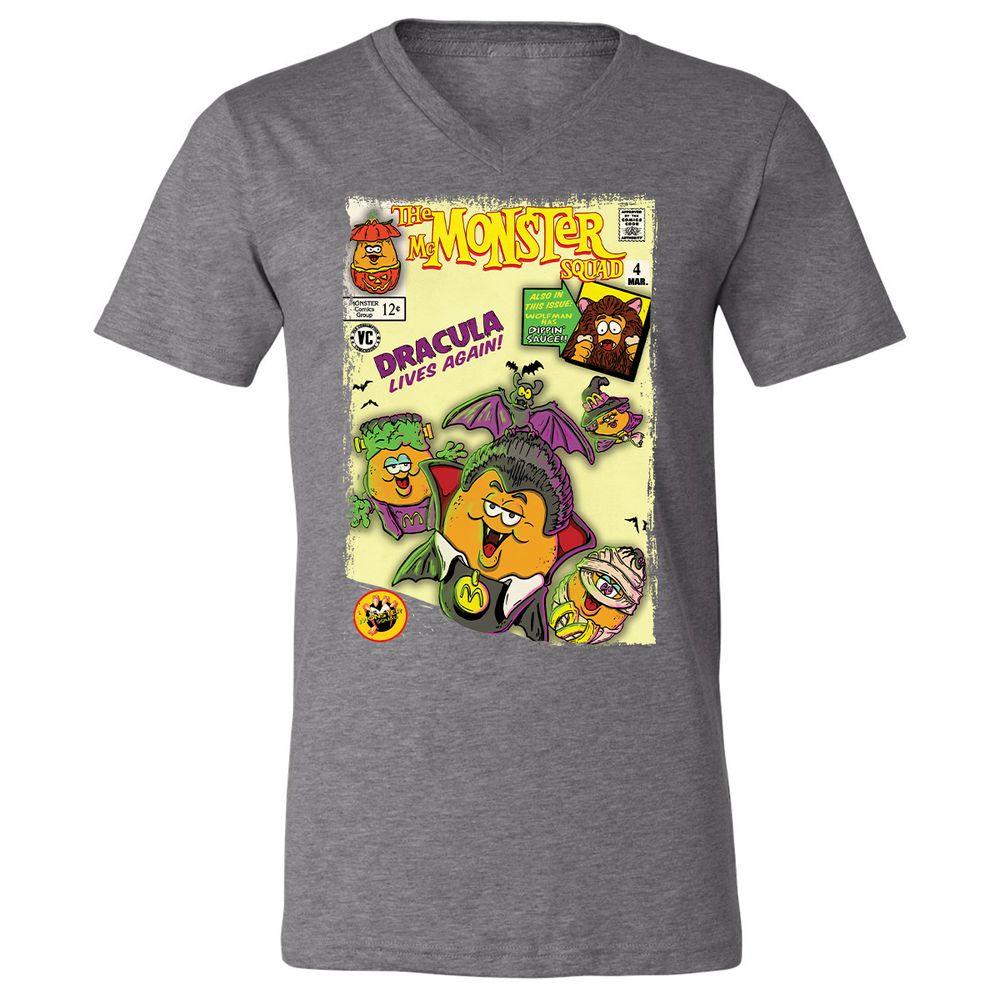 Unisex V-Neck T-Shirt - FUSW7T6Q - Deep Heather - 13