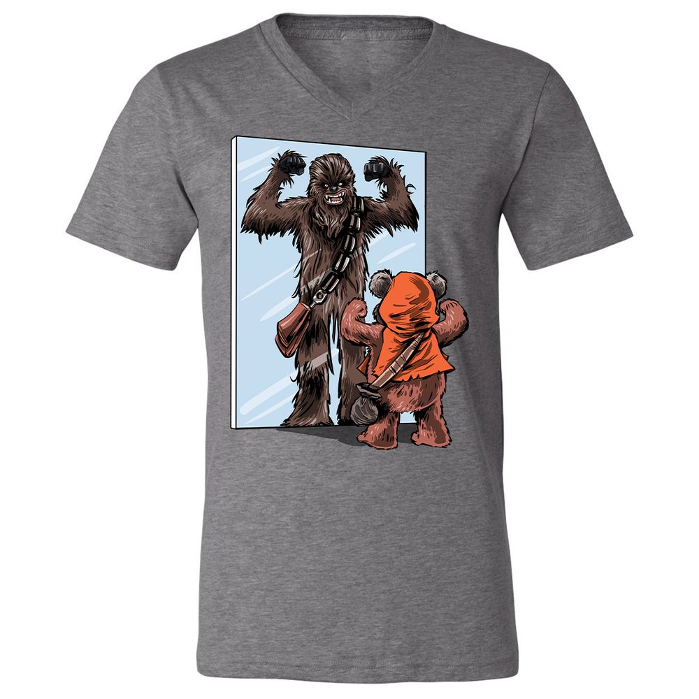 Unisex V-Neck T-Shirt - BF7ZJ424 - Deep Heather - 13