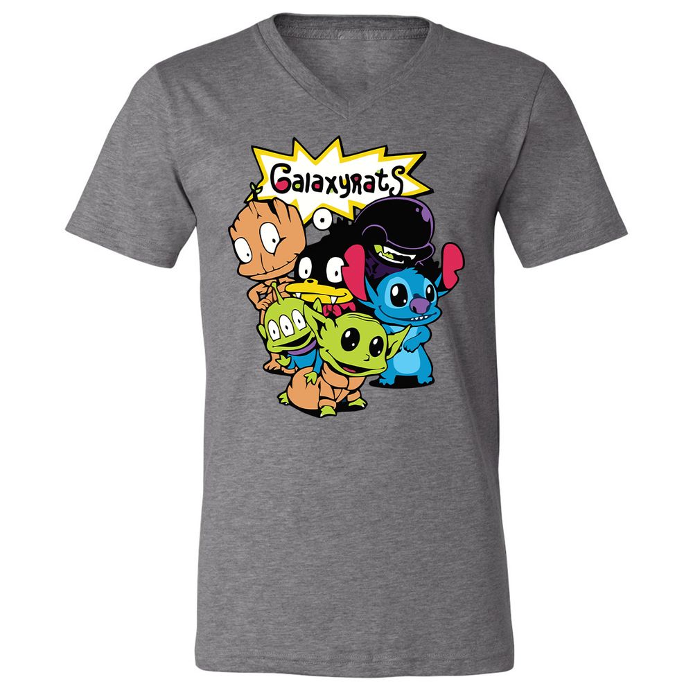 Unisex V-Neck T-Shirt - 89A7M179 - Deep Heather - 13