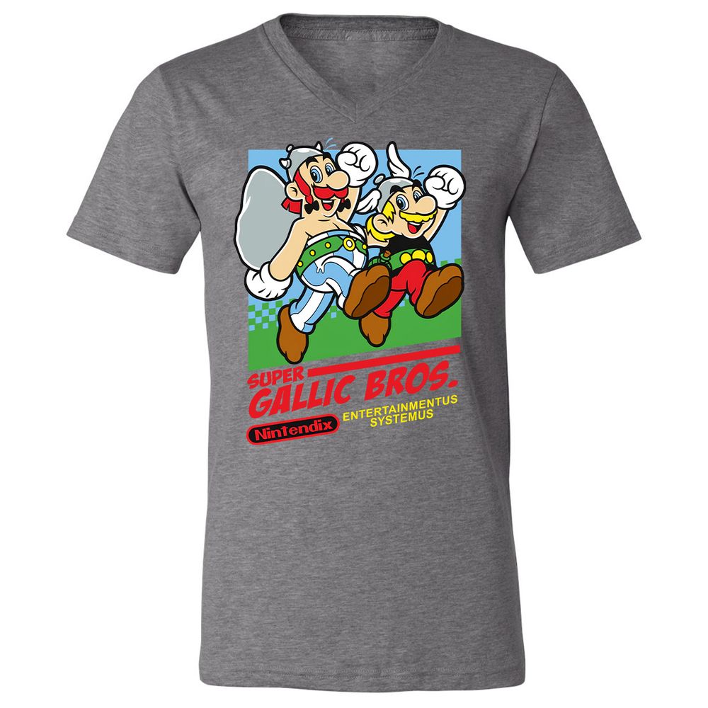 Unisex V-Neck T-Shirt - C4M589FP - Deep Heather - 13