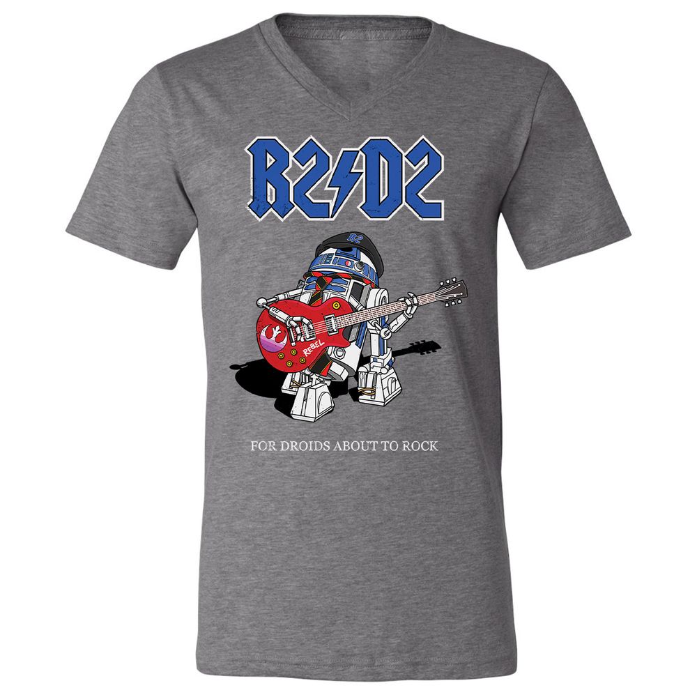 Unisex V-Neck T-Shirt - R6AH9U7V - Deep Heather - 13