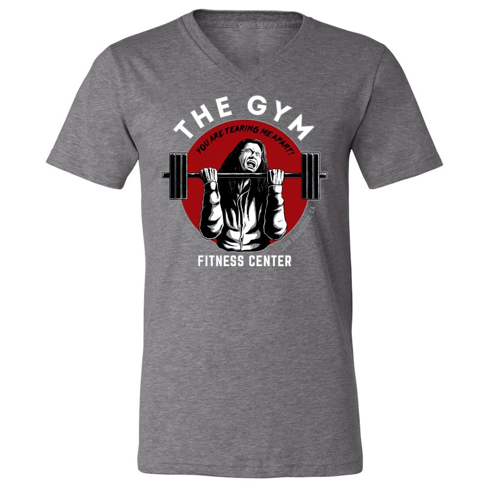 Unisex V-Neck T-Shirt - PWBKRNHX - Deep Heather - 13