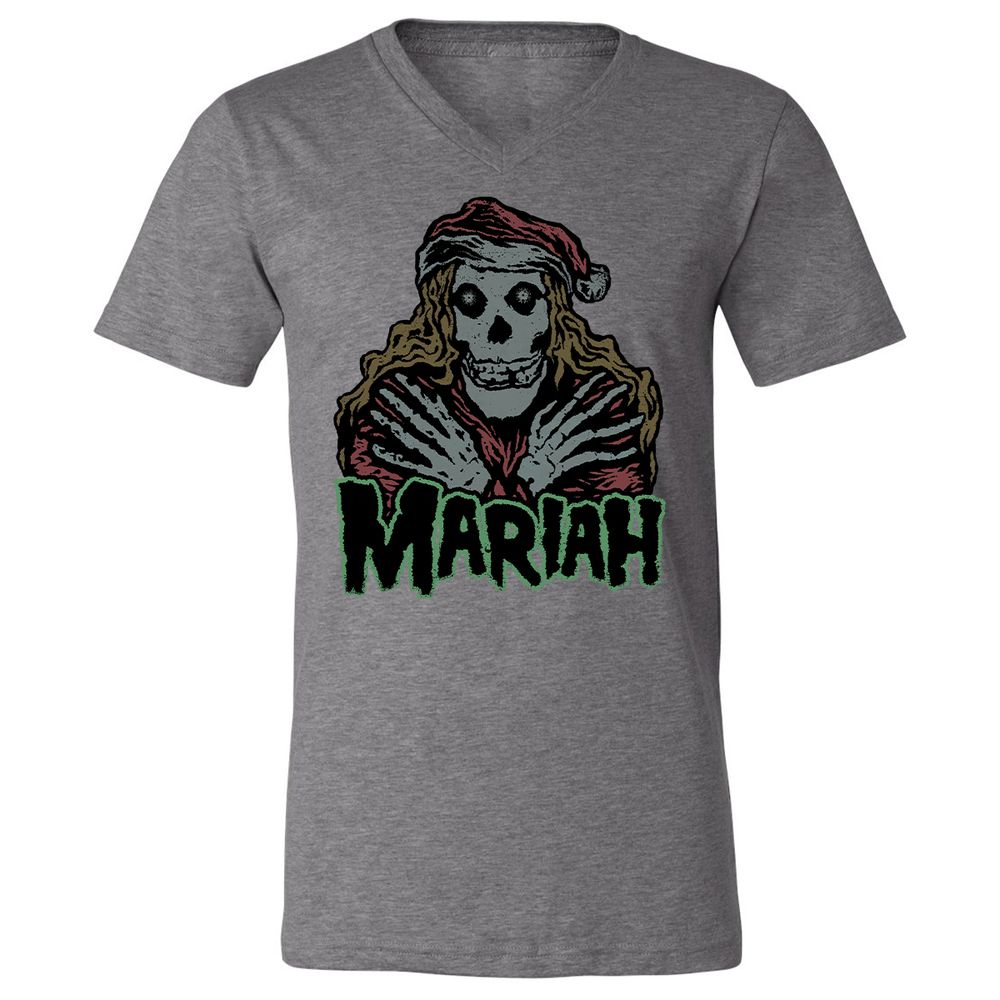 Unisex V-Neck T-Shirt - ELDR5SZF - Deep Heather - 13