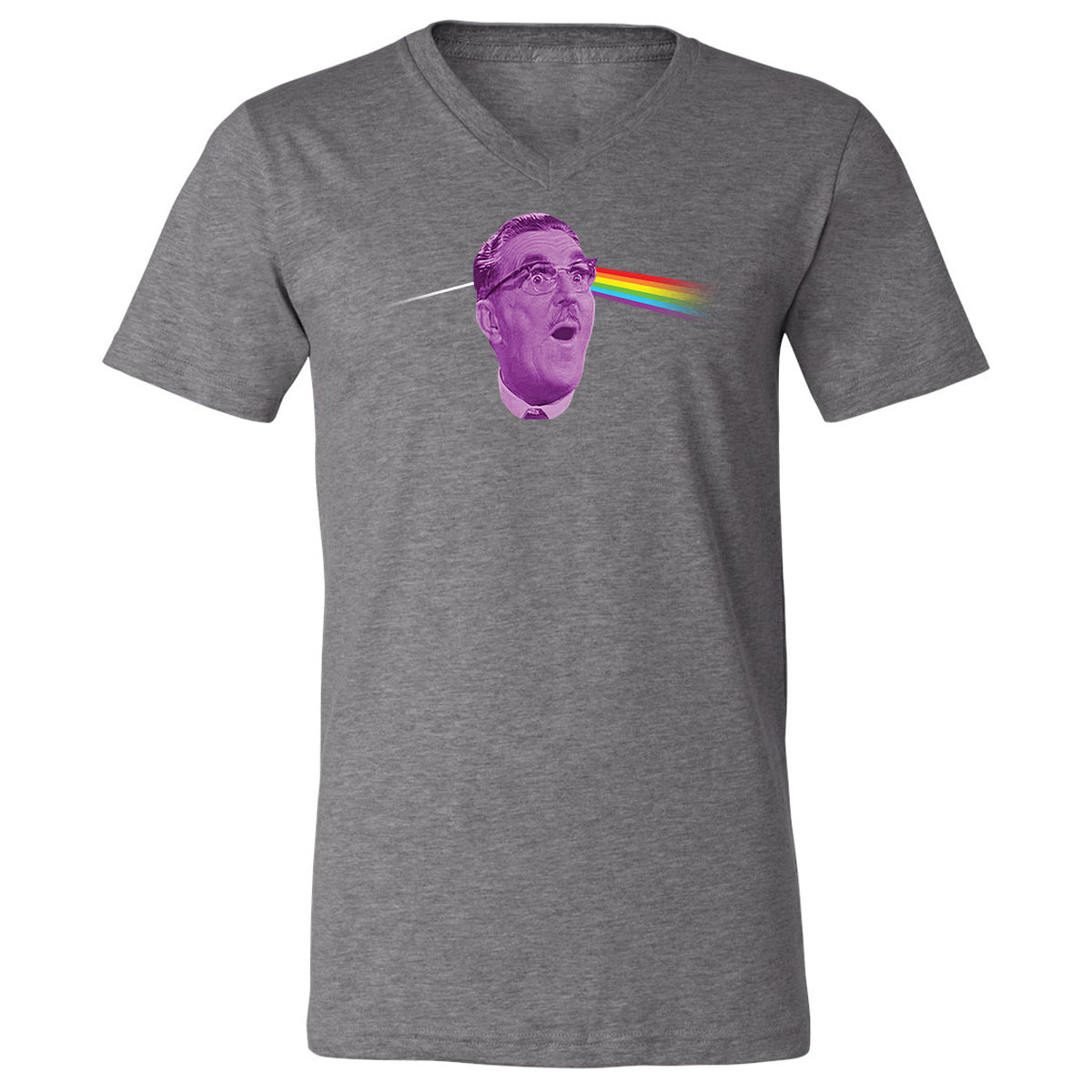 Unisex V-Neck T-Shirt - 53LPEUDW - Deep Heather - 13