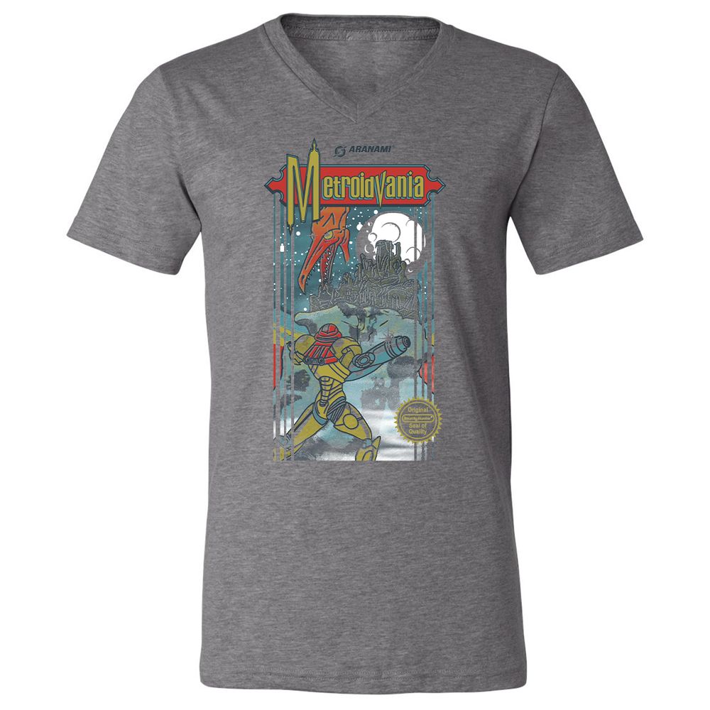 Unisex V-Neck T-Shirt - M2JGYAL6 - Deep Heather - 13