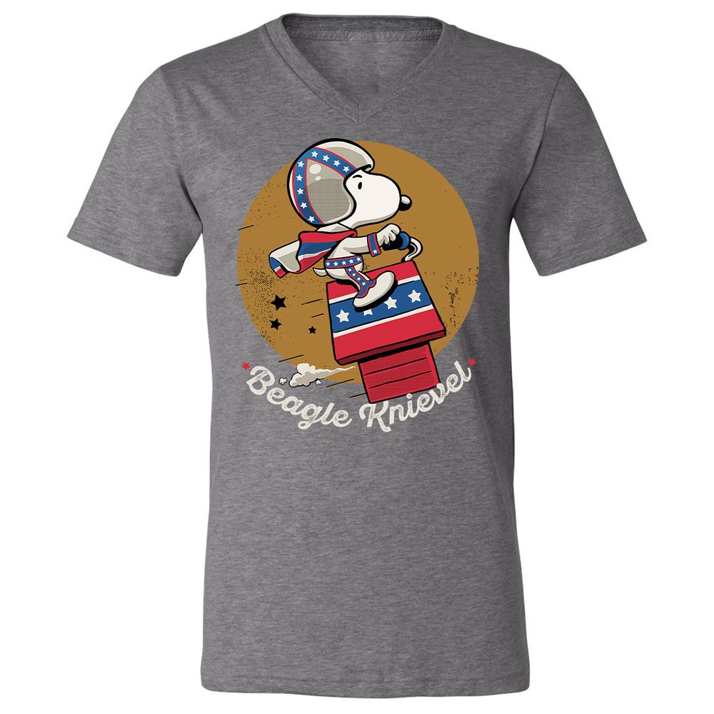 Unisex V-Neck T-Shirt - K614P9HG - Deep Heather - 13