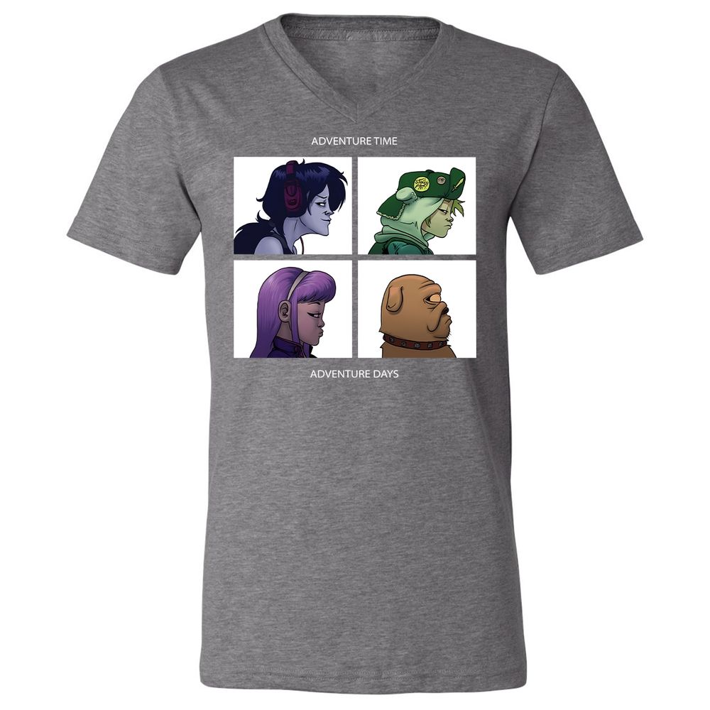 Unisex V-Neck T-Shirt - 6F5AVUWP - Deep Heather - 13