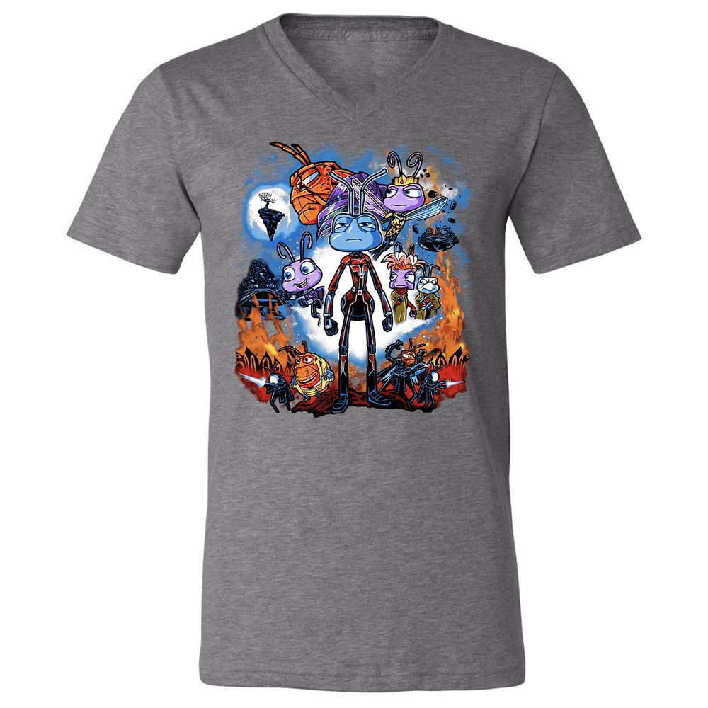 Unisex V-Neck T-Shirt - 5S83YZV3 - Deep Heather - 13