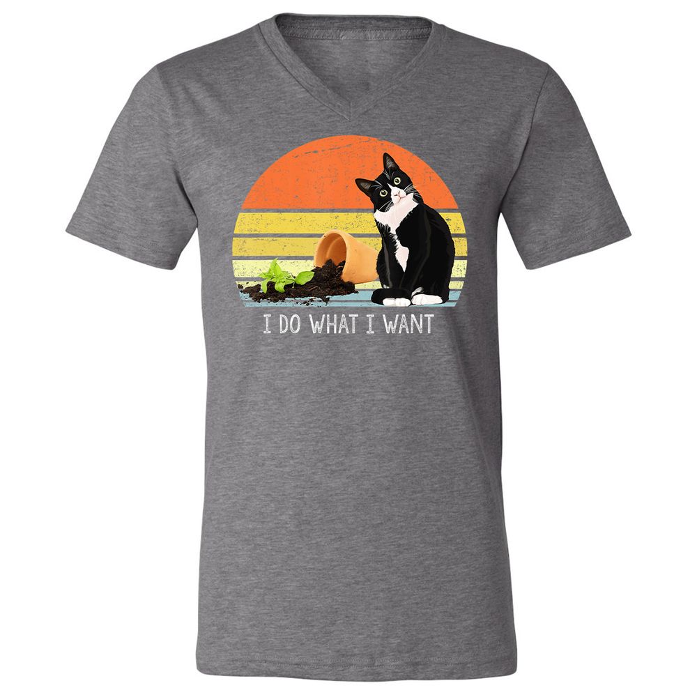 Unisex V-Neck T-Shirt - XWG6LZAG - Deep Heather - 13