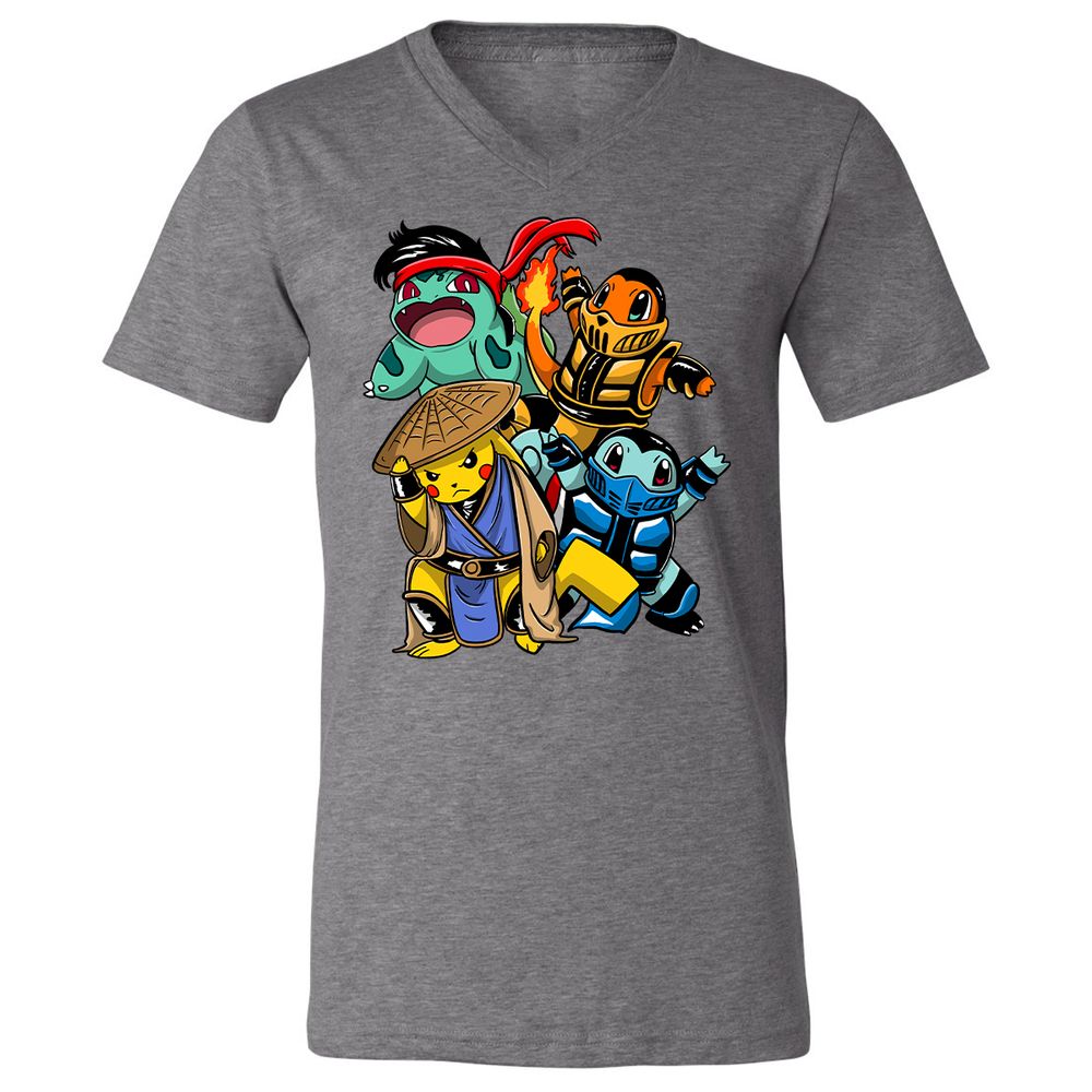 Unisex V-Neck T-Shirt - G2HCQS2F - Deep Heather - 13