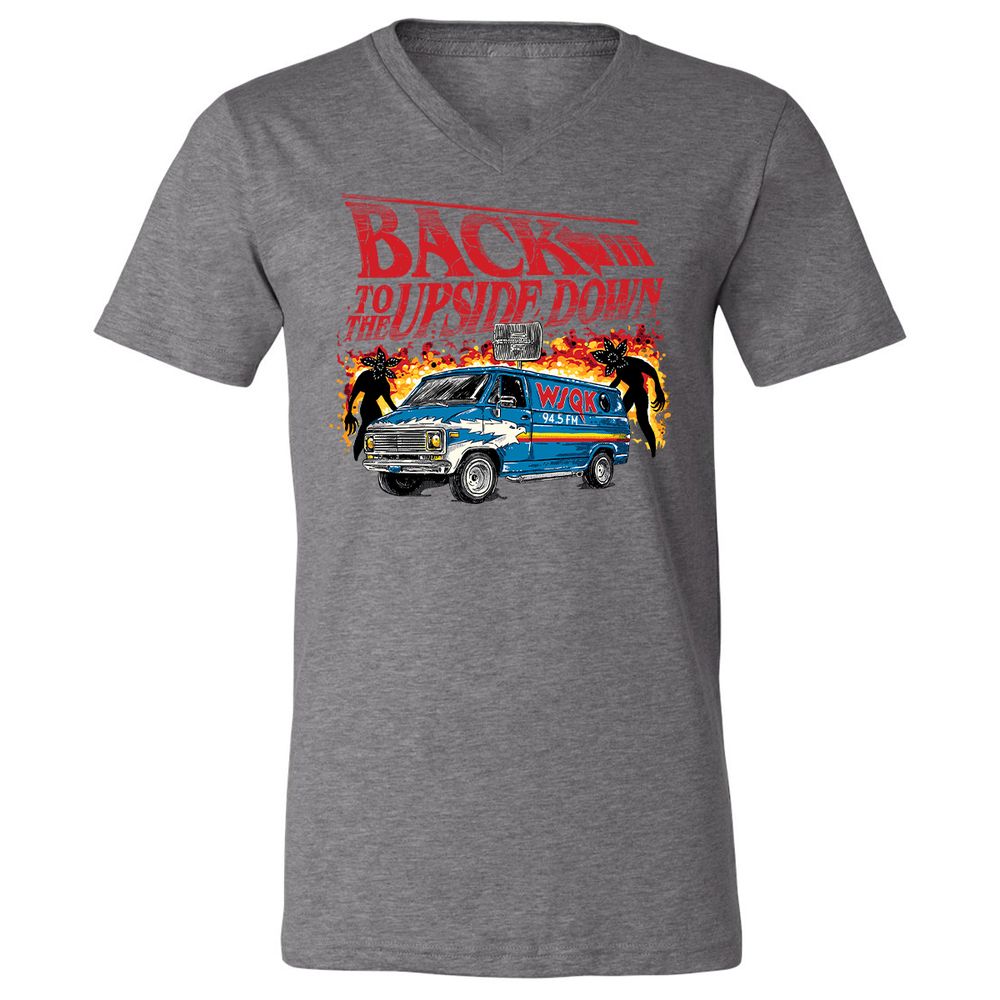 Unisex V-Neck T-Shirt - Z5DR4RDE - Deep Heather - 13