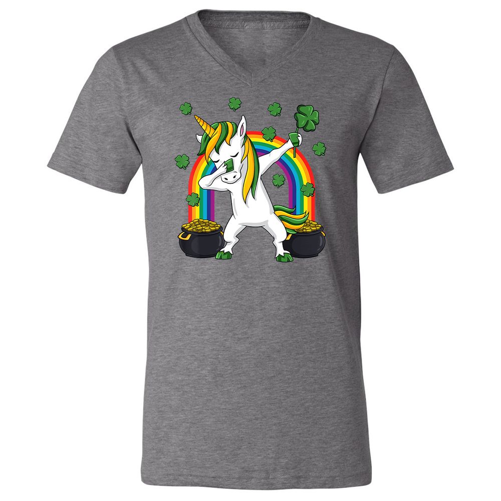 Unisex V-Neck T-Shirt - L7CL4AZK - Deep Heather - 13
