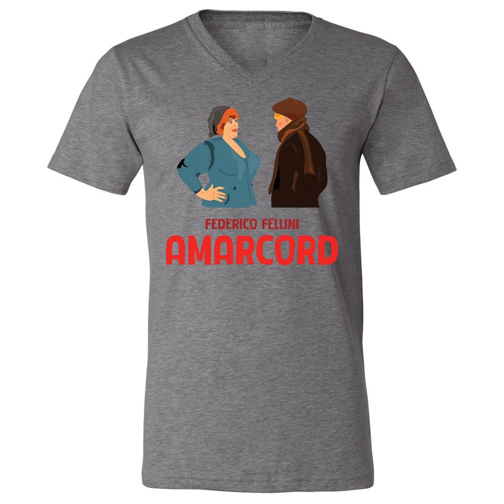 Unisex V-Neck T-Shirt - 8LEK6G9T - Deep Heather - 13