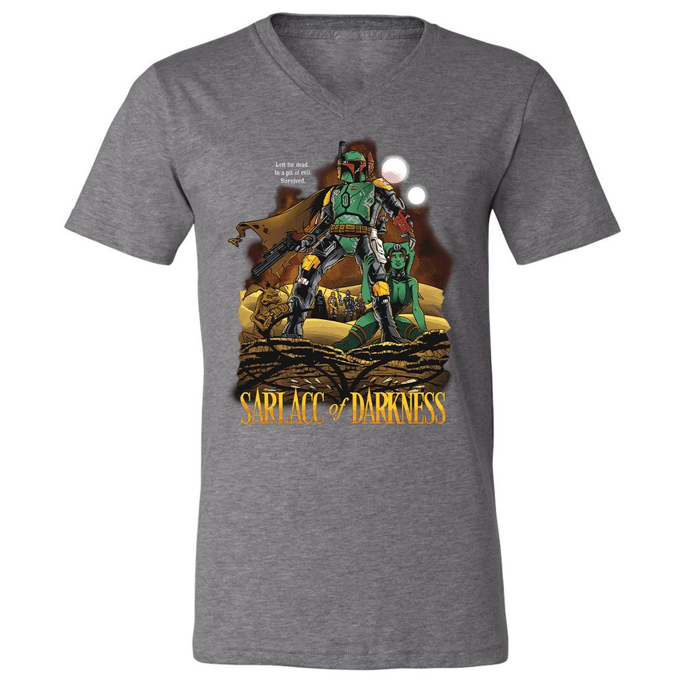 Unisex V-Neck T-Shirt - 91G6G2RL - Deep Heather - 13