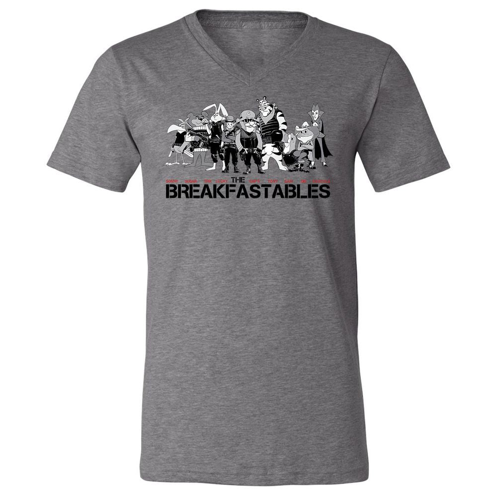 Unisex V-Neck T-Shirt - 4U17QBL9 - Deep Heather - 13