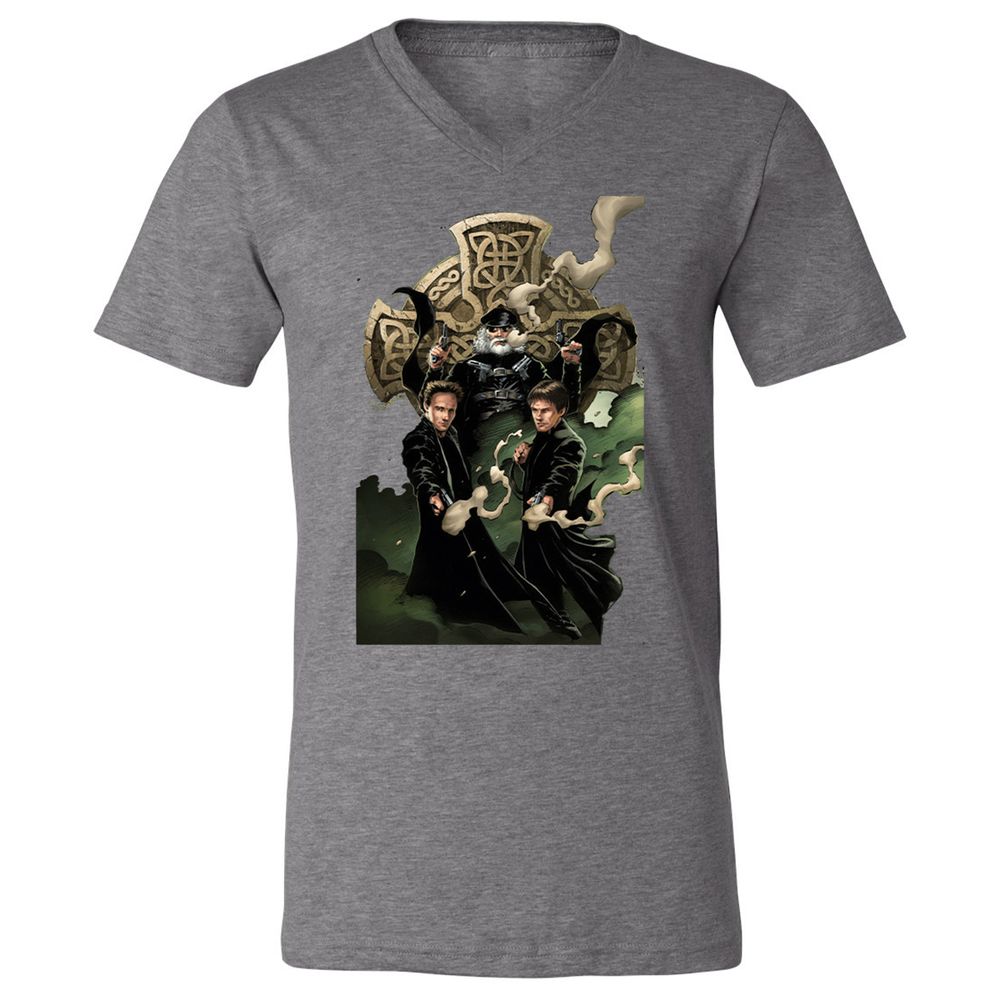 Unisex V-Neck T-Shirt - 6LBP9EX1 - Deep Heather - 13