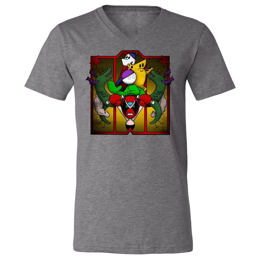 Unisex V-Neck T-Shirt - BMNHNG8F - Deep Heather - 13
