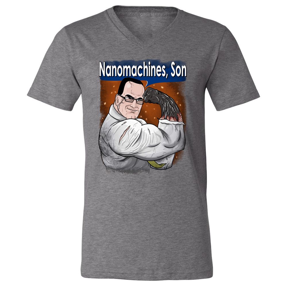Unisex V-Neck T-Shirt - C4NWJQAN - Deep Heather - 13