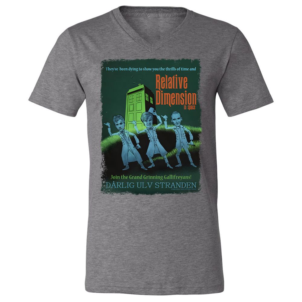 Unisex V-Neck T-Shirt - 873L3MUD - Deep Heather - 13