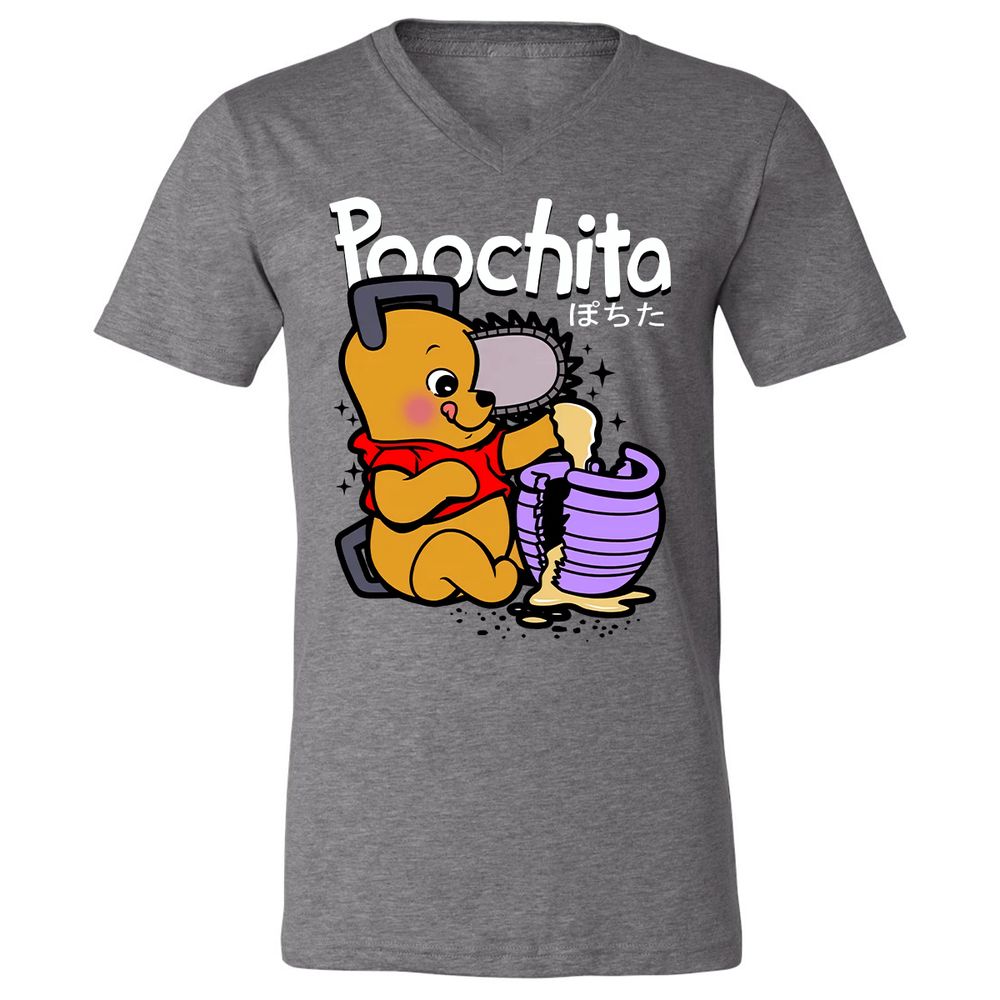 Unisex V-Neck T-Shirt - 56Z7PVWU - Deep Heather - 13