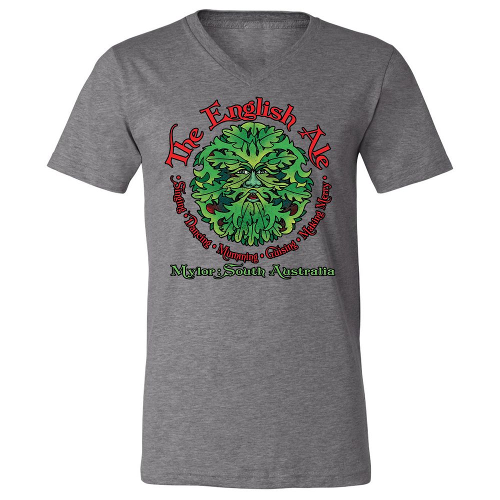 Unisex V-Neck T-Shirt - JDJB7E7Q - Deep Heather - 13