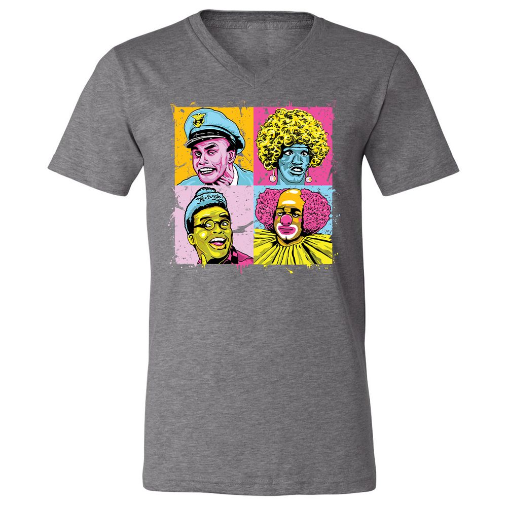 Unisex V-Neck T-Shirt - RRNSPXW5 - Deep Heather - 13
