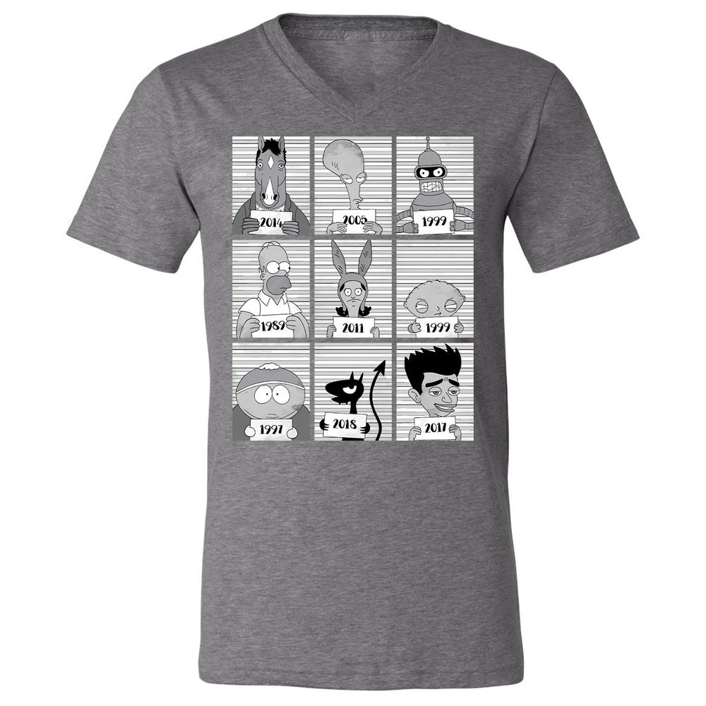 Unisex V-Neck T-Shirt - 1KDQWHJY - Deep Heather - 13