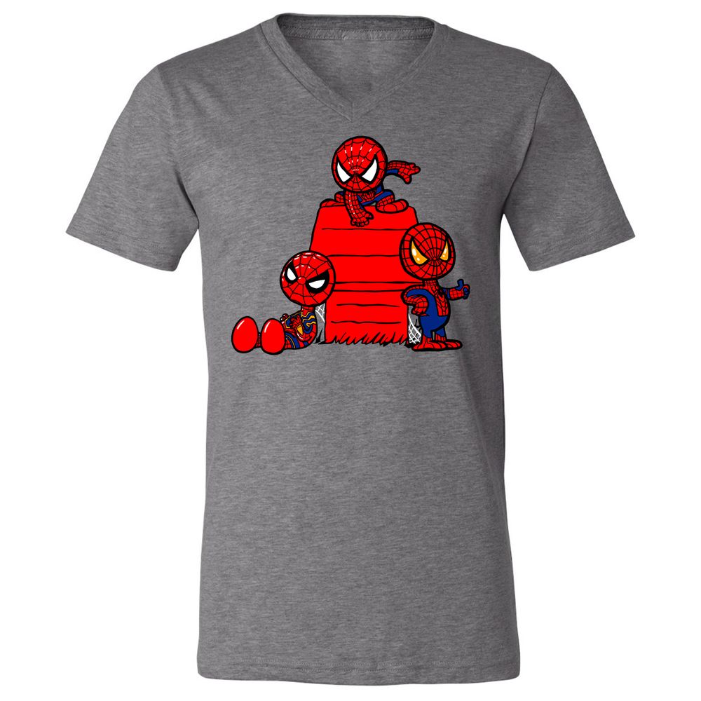 Unisex V-Neck T-Shirt - Q2PW9UX5 - Deep Heather - 13