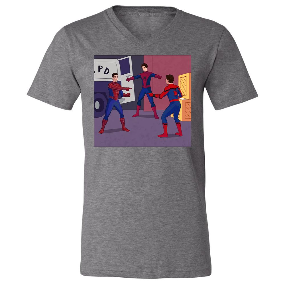 Unisex V-Neck T-Shirt - 368SVHP9 - Deep Heather - 13