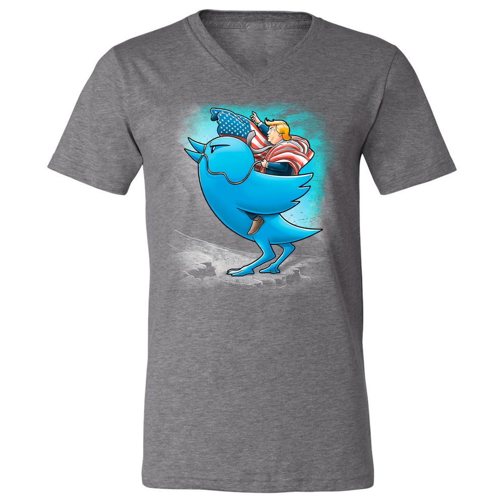 Unisex V-Neck T-Shirt - H519J8C6 - Deep Heather - 13