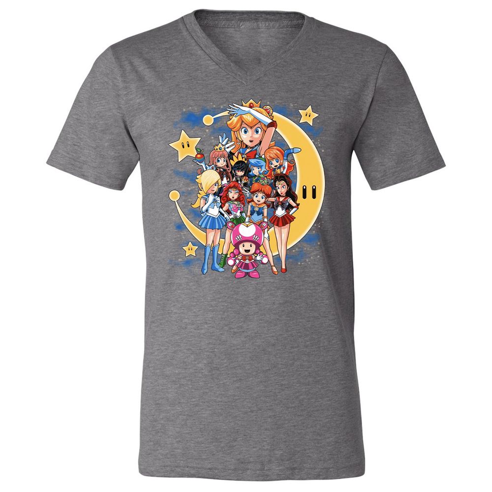 Unisex V-Neck T-Shirt - DWXWDT5J - Deep Heather - 13