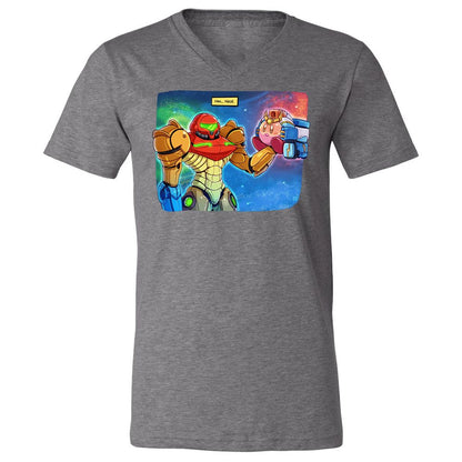 Unisex V-Neck T-Shirt - RAS6TL4V - Deep Heather - 13