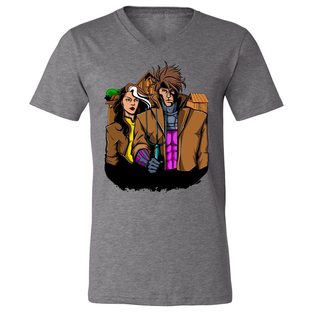 Unisex V-Neck T-Shirt - M2NGL48W - Deep Heather - 13