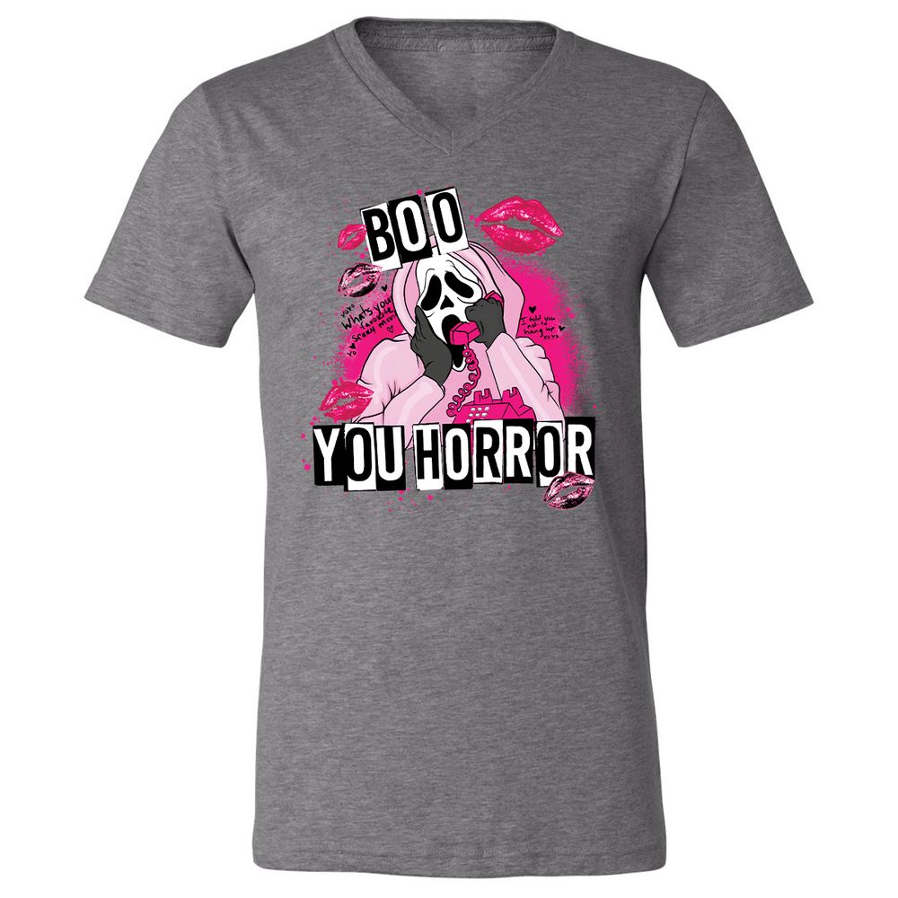Unisex V-Neck T-Shirt - A3A8Q1EJ - Deep Heather - 13
