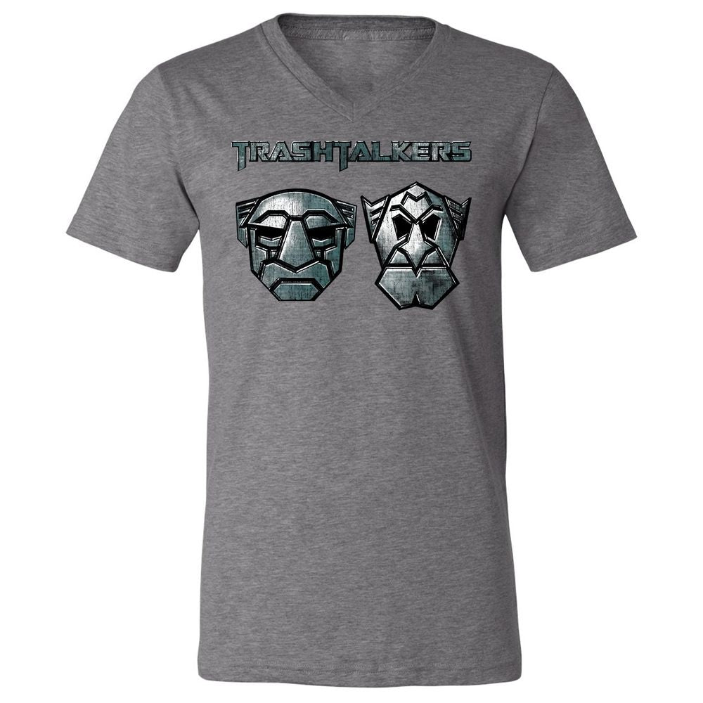 Unisex V-Neck T-Shirt - ANSRUJ11 - Deep Heather - 13