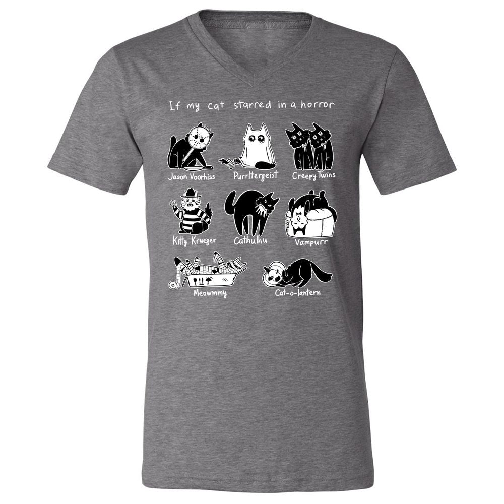 Unisex V-Neck T-Shirt - U3TK7NA8 - Deep Heather - 13